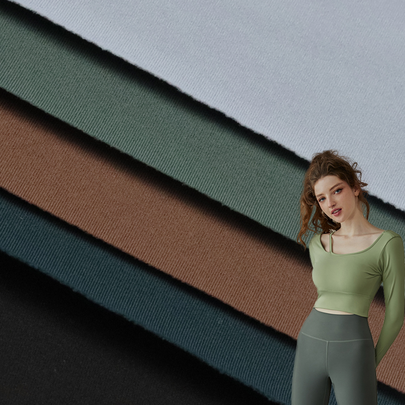 Double-Sided Stretch Fabric, Weft Knitted, 70% Nylon 30% Spandex, Textile Fabric for Yoga Suit Double-Sided Stretch Fabric, Weft Knitted, 70% Nylon 30% Spandex, Textile Fabric for Yoga Suit