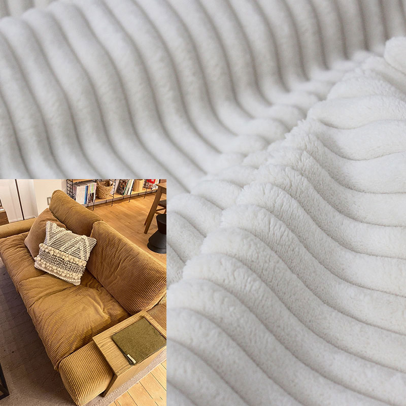 Polyester Sofa Fabric, Solid Striped, Super Soft 1.5 Corduroy Chenille, Furniture Cushion for Chair, Home Textile Polyester Sofa Fabric, Solid Striped, Super Soft 1.5 Corduroy Chenille, Furniture Cushion for Chair, Home Textile