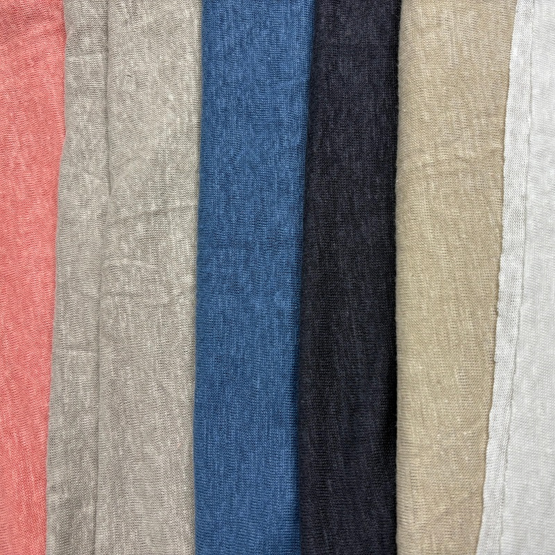 100% Linen Single Jersey Knitted Fabric 100% Linen Single Jersey Knitted Fabric